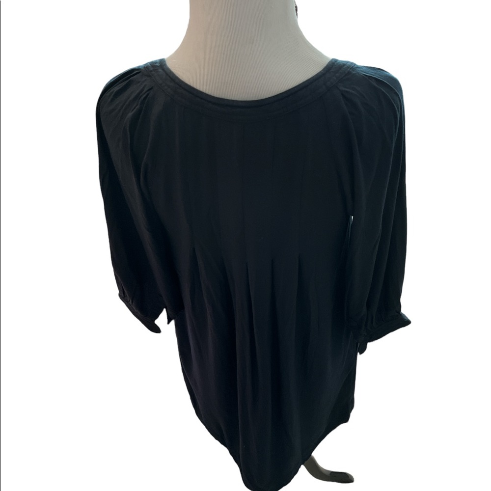 SANDRO black vintage button front cotton blend shift dress size 2 - Picture 4 of 9